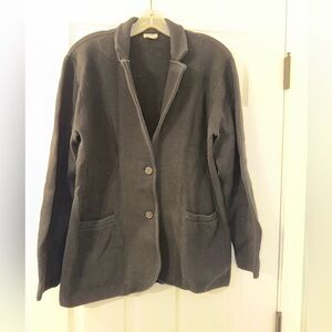 J. Crew Women's Black Single-Breasted Knit Blazer